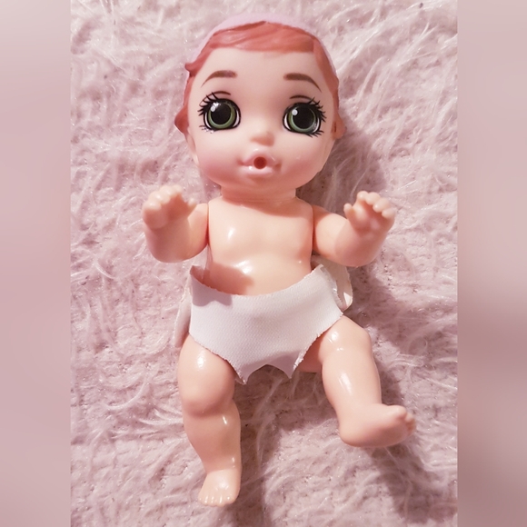 Baby Born Surprise Flamingo Doll Mini Zapf Creations Red Hair Green Eyes - Picture 5 of 12